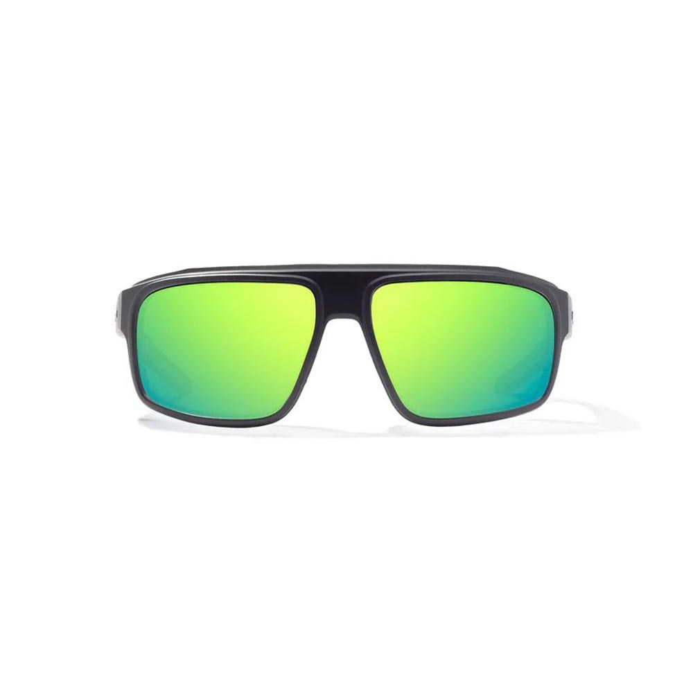 Bajio Greenland Sunglasses Polarized in Black Matte with Green Glass